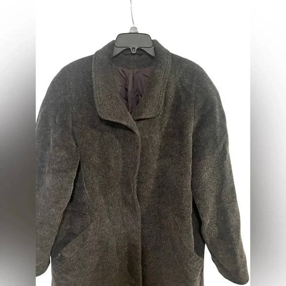 Peter Hahn Wool Mohair Button Down Long Coat Sz 8/10 - Picture 4 of 11